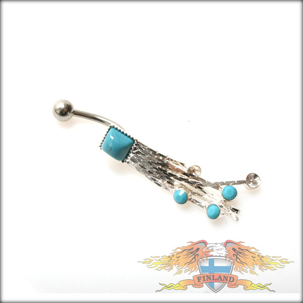 Napakoru, neliö,riippuvat kivet,turkoosi - Napakorut - NAP72 - 1