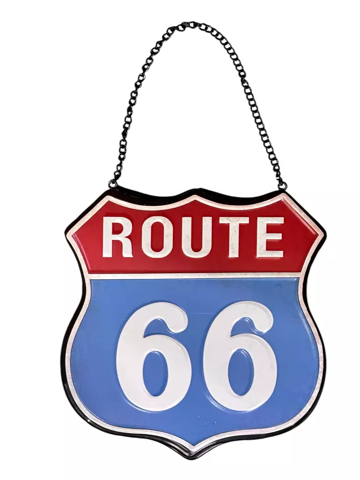 Peltikyltti ketjulla, Route 66 - Taulut, kehykset - PELT432 - 1