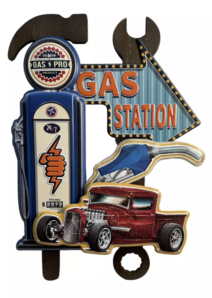 Peltitaulu Gas Station, Gas Pro - Taulut, kehykset - PELT282 - 1