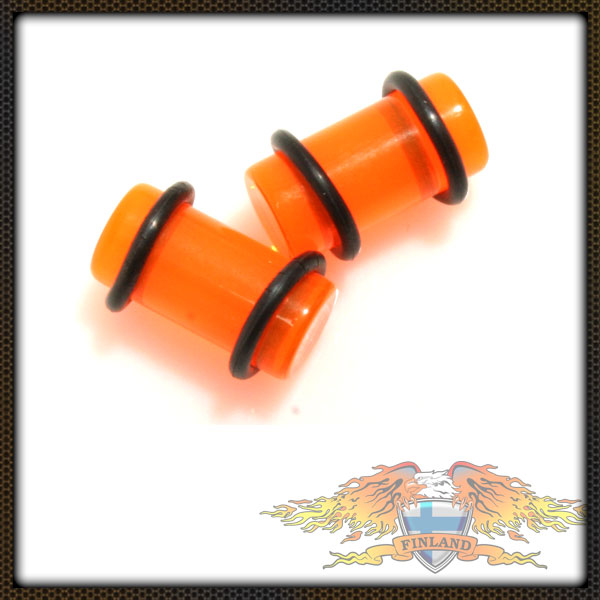 Plugi, oranssi, lävistyskoru - Plugit ja tunnelit - PLU12 - 1