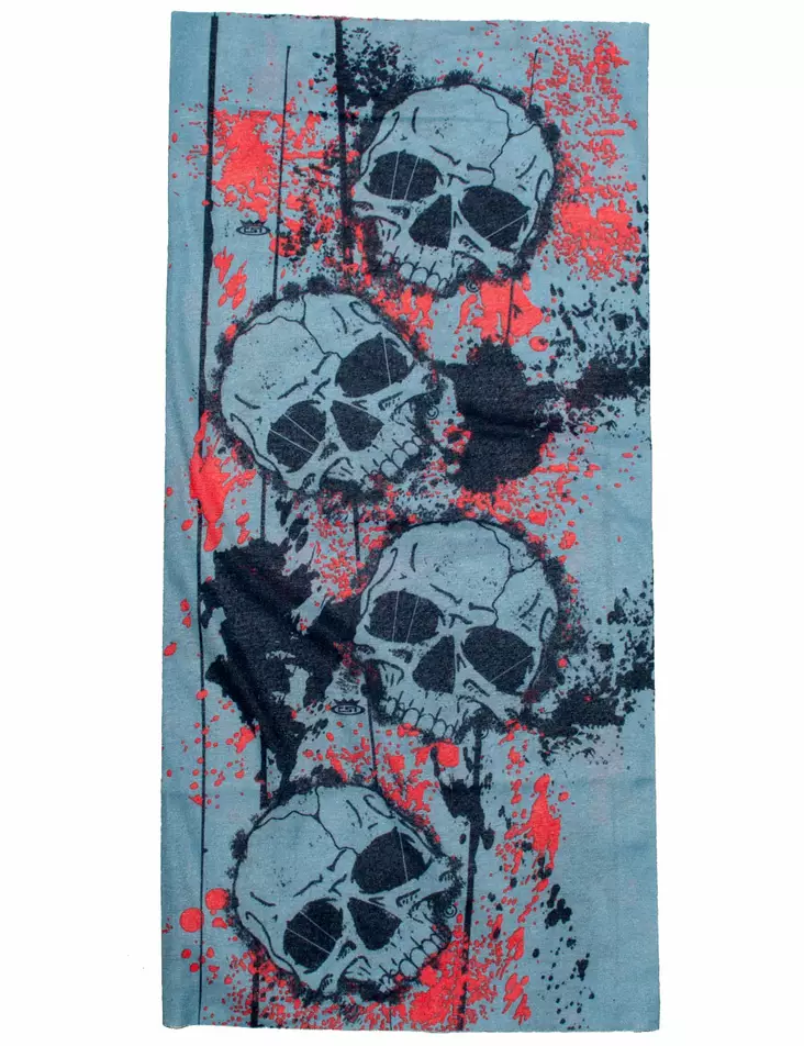 Putkihuivi, Harmaa, kalloja - Putkihuivit - B142 - 1