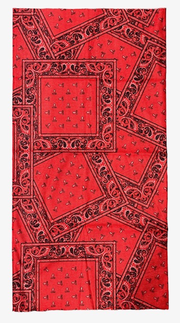 Putkihuivi, Kasmir ruutu punainen - Putkihuivit - B382 - 1