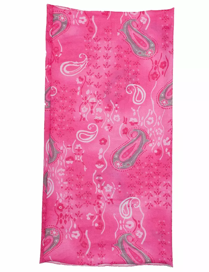 Putkihuivi, Pinkki, kashmir kuvio - Putkihuivit - B122 - 1