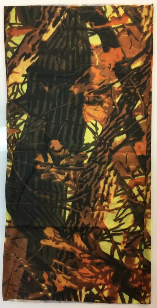 Putkihuivi, syksyinen puunrunko ja lehde - Putkihuivit - B172 - 1