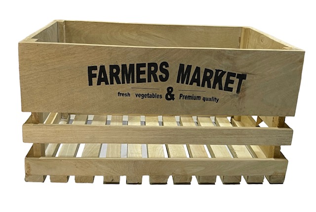 Puulaatikko Farmers market L-koko - Korit ja tarjottimet, sisustuslaatikot - PRT1242 - 1