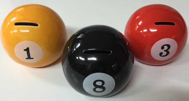 Säästöpallo, keraaminen, eri värejä - Säästölippaat - PRT502 - 1