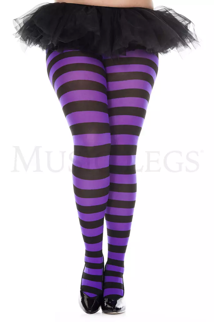 Sukkahousut, lilamusta raita - Sukkahousut - SU252 - 1