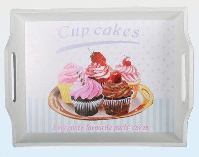 Tarjotinsetti, Cupcake, puinen - Korit ja tarjottimet, sisustuslaatikot - PRT552 - 1