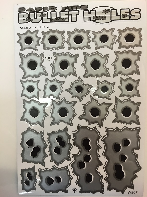 Tarra-arkki, Luodinreikä, 24-osainen - Tarrat - TAR172 - 1