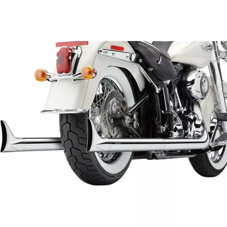 TRUE DUALS EXHAUST SYSTEM CHROME WITH FISHTAIL TIPS - Pakoputket ja niiden osat - 18001752 - 1