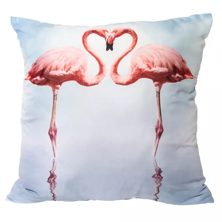 Tyyny Flamingot ja Sydän 45 x 45 cm - Tyynyt ja viltit - TYY12 - 1