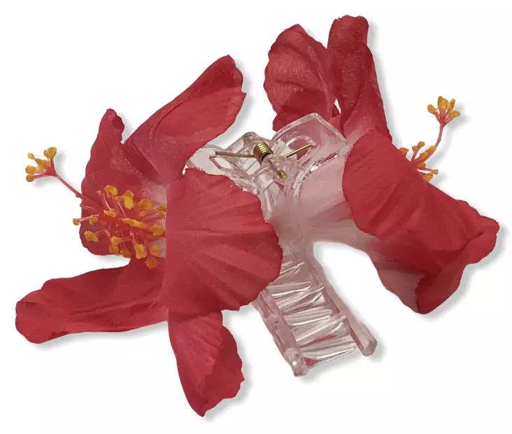 Vadelmanpun. hiuskukka isolla klipsillä - Hiuskoristeet - PIN362 - 1