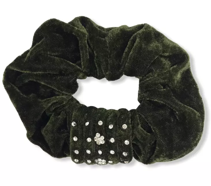 Vihreä hiusdonitsi koristekivillä - Hiuskoristeet - PIN342 - 1