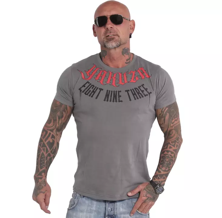 Yakuza T-paita Club893, harmaa - T-paidat - YA22 - 1