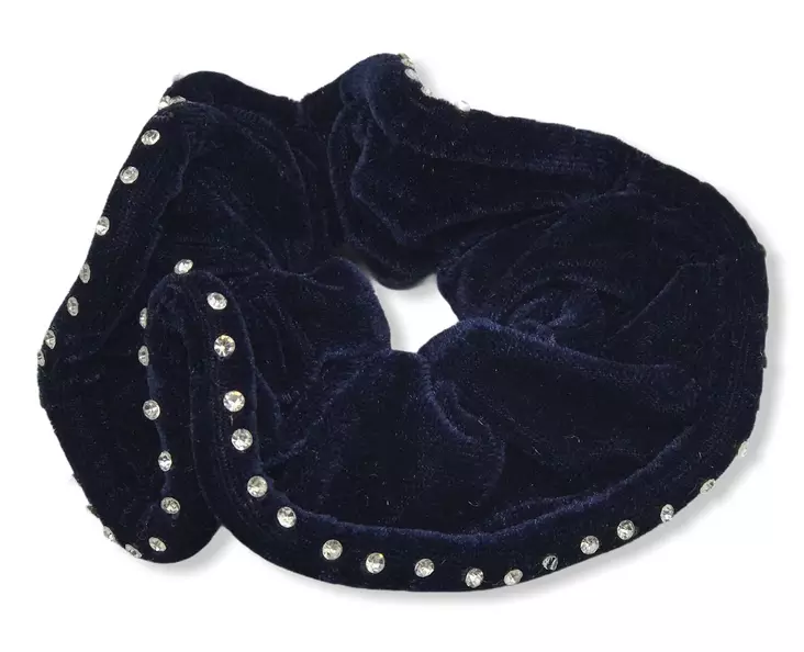 Yönsininen samettiscrunchie - Hiuskoristeet - PIN352 - 1