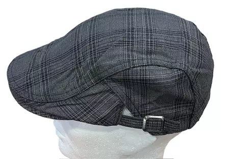 Flatcap tummanruskea ruudukko - Flat Capit - LC683 - 2