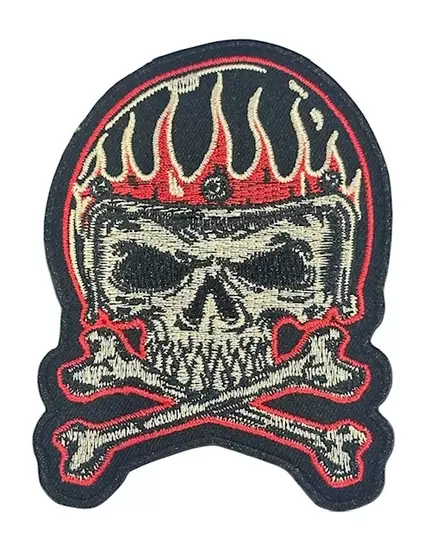 Kangasmerkki Helmet Skull - Kangasmerkit - K1673 - 1