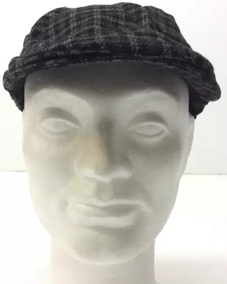 Lätsä, tummanharmaa ruutu flat cap - Flat Capit - LC463 - 2