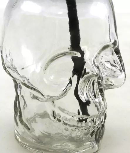 Pillilasi, kirkas lasinen pääkallo 15cm - Astiat - 63673 - 1