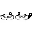 BRAKE PAD FA SERIES ORGANIC - Jarrupalat - 17220253 - 1