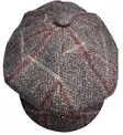 Flatcap 8-panel,tweedruutu harmaanruskea - Flat Capit - LC823 - 4