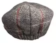 Flatcap 8-panel,tweedruutu harmaanruskea - Flat Capit - LC823 - 6