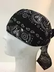 Headwrap, musta, Kashmir kuvio - Headwrapit - HW183 - 3