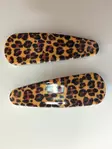 Hiuspinnit, Leopardi oranssi/rusk. 2 kpl - Hiuskoristeet - PIN63 - 1