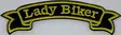 Kangasmerkki Lady Biker liehuva - Kangasmerkit - K1493 - 1