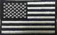 Kangasmerkki, USA:n lippu, mustavalk. - Kangasmerkit - K1213 - 1