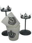 Kynttilän jalat 2-kpl setti kruunu - Kynttilänjalka, -alusta, suitsuketeline - PRT1183 - 4