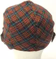 Lätsä, oranssi ruutu flat cap - Flat Capit - LC453 - 5