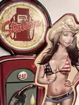 Peltikyltti 24h GAS Station pinup - Taulut, kehykset - PELT263 - 2