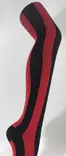 Pitkät sukat, punamusta pystyraita - Sukat - SU233 - 2