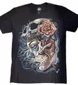 T-paita Sugarskull with rose, musta - T-paidat - TP1353 - 1