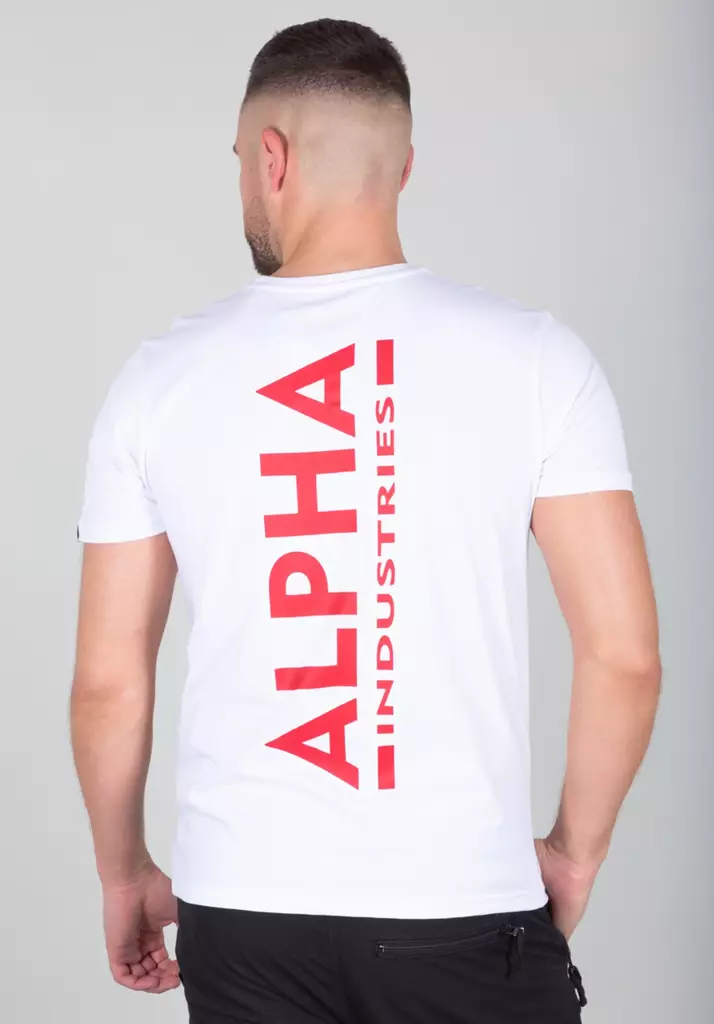 Alpha valkoinen t-paita isolla printillä - T-paidat - ALP103 - 10