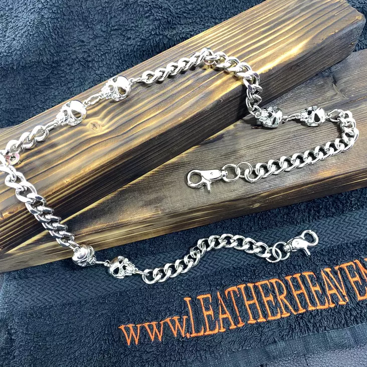 Avainketju 3-paria pääkalloja cromi - Avainketjut - KJ163 - 1