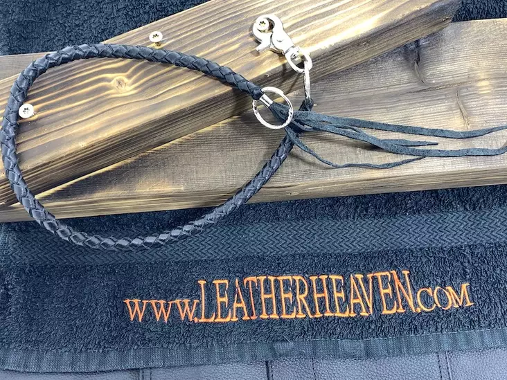 Avainketju nahkaa musta punottu - Avainketjut - KJ183 - 1