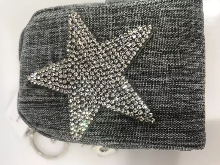 Bling-tähtikukkaro, vaaleanharmaa - Laukut - NL683 - 1