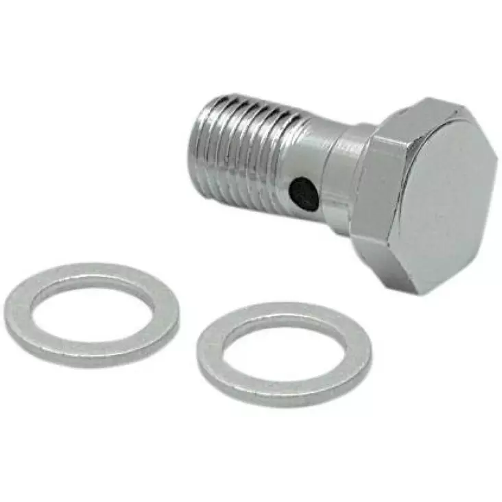 BRAKE LINE BANJO BOLT CHROME 3/8"-24 0.75" - Ketjut ja ketjulinkit - 12042723 - 1