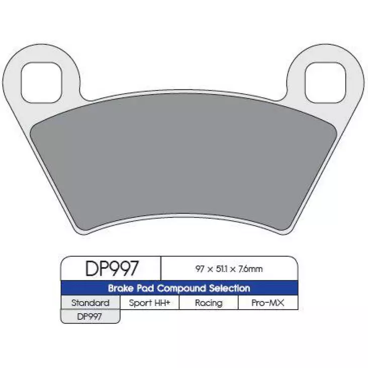 BRAKE PAD DP SINTERED REPLACEMENT STREET TOURING OFF-ROAD/ATV - Jarrupalat - 17211233 - 1