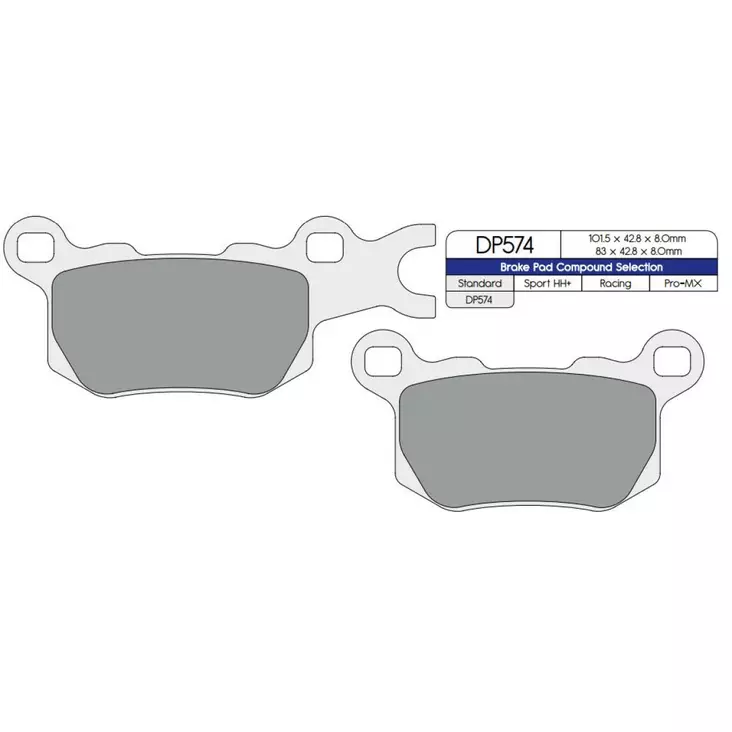BRAKE PAD DP SINTERED REPLACEMENT STREET TOURING OFF-ROAD/ATV - Jarrupalat - 17212523 - 1