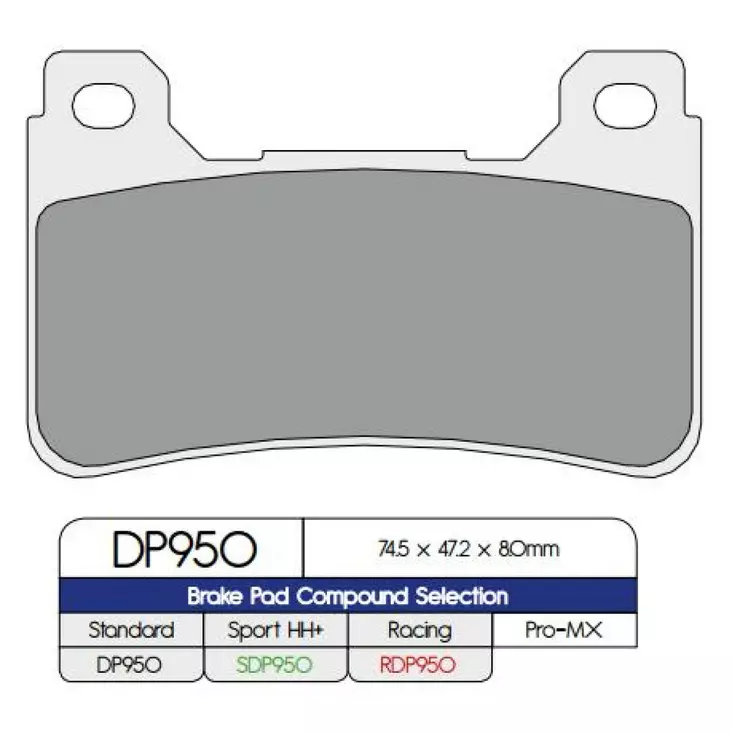 BRAKE PAD DP SINTERED REPLACEMENT STREET TOURING OFF-ROAD/ATV - Jarrupalat - 17212563 - 1