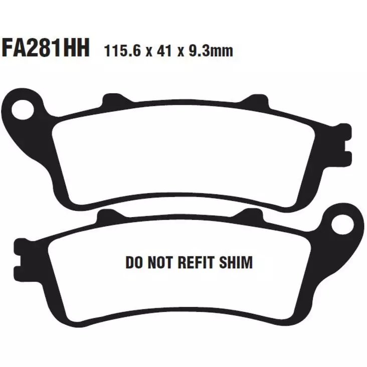 BRAKE PAD FA-HH SERIES SINTERED METAL - Jarrupalat - 17212423 - 1
