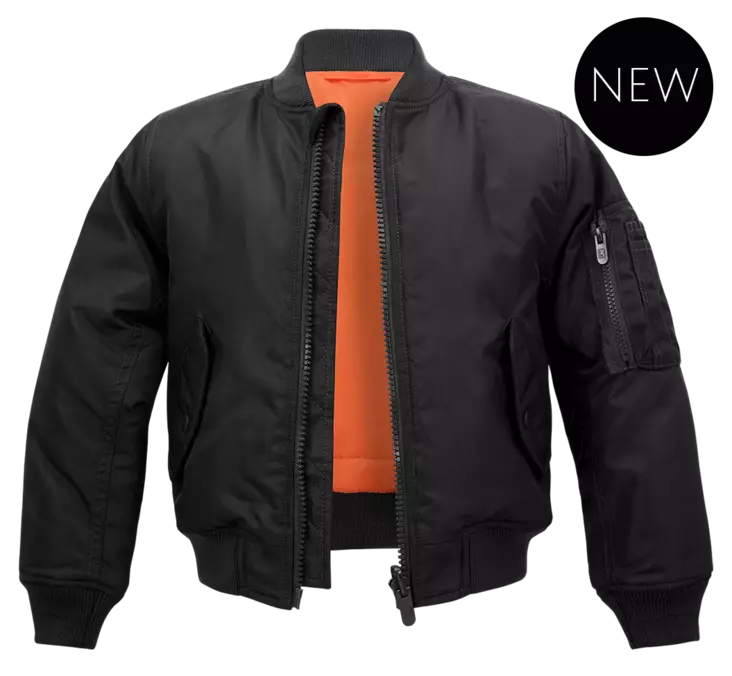 Brandit Black MA1 lasten pilotti - Hupparit ja Takit - KID523 - 1