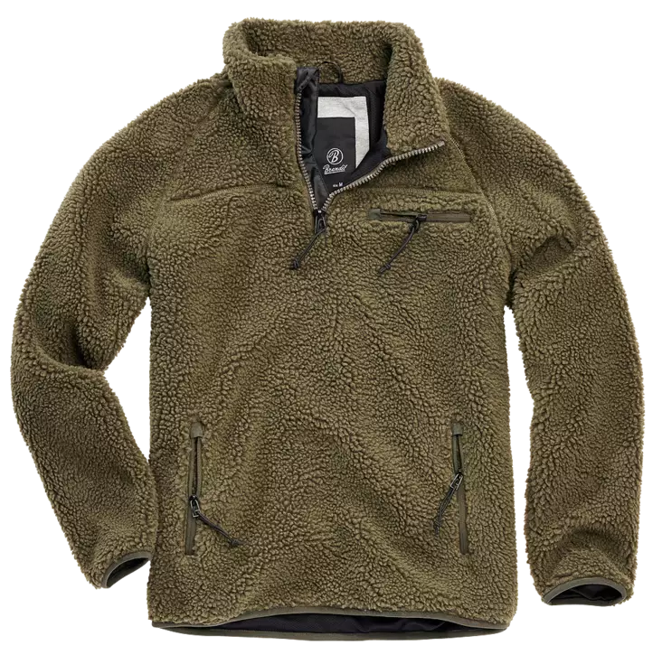 Brandit Olive Teddyfleecepusero - Kangastakit - BR63 - 1