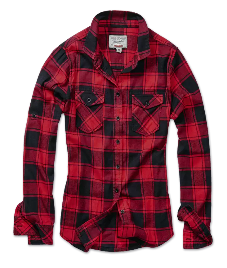 Brandit red/blk kauluspaita - Pitkähihaiset paidat - NP793 - 1