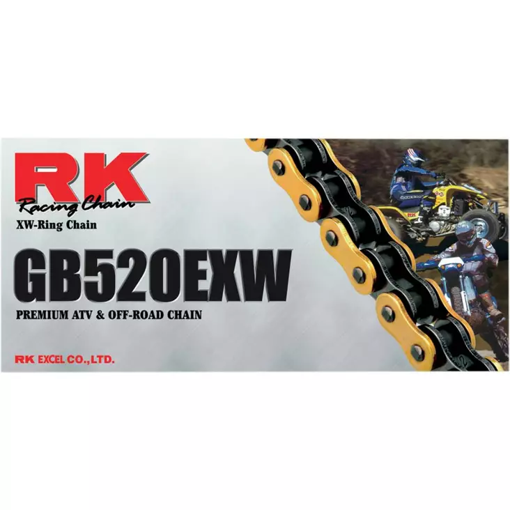EXW 48 CLIP LINK 520 W-RING OFF-ROAD DRIVE CHAIN / GOLD|BLACK / CARBON ALLOY STEEL - Ketjut ja ketjulinkit - 12231223 - 1