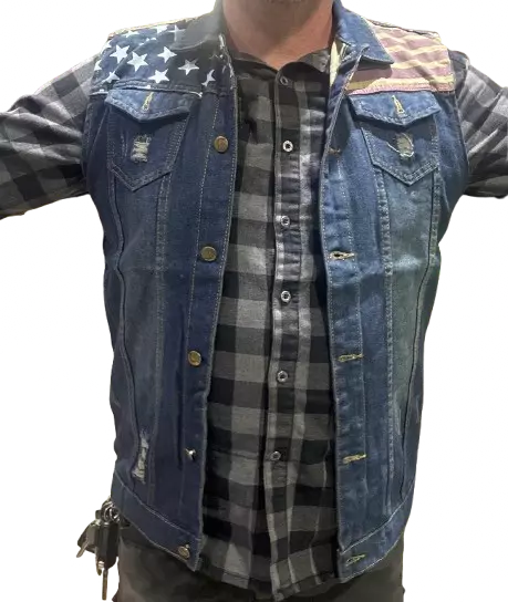 Farkkuliivi U.S.A. Trash liivi - Liivit - LI73 - 1