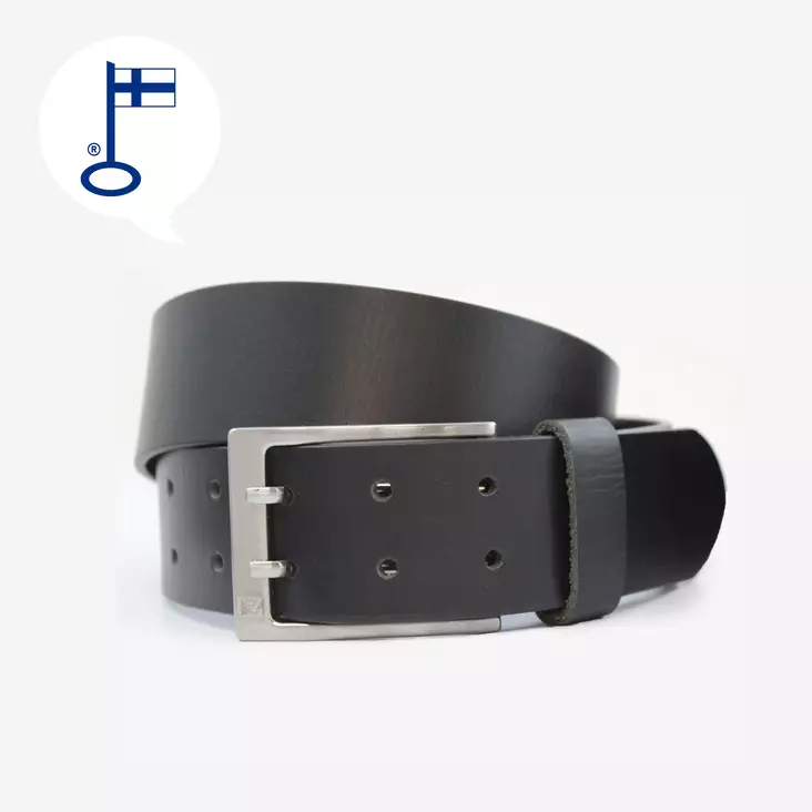 Farkkuvyö musta nahka 45 mm - Nahkavyöt - KV223 - 1